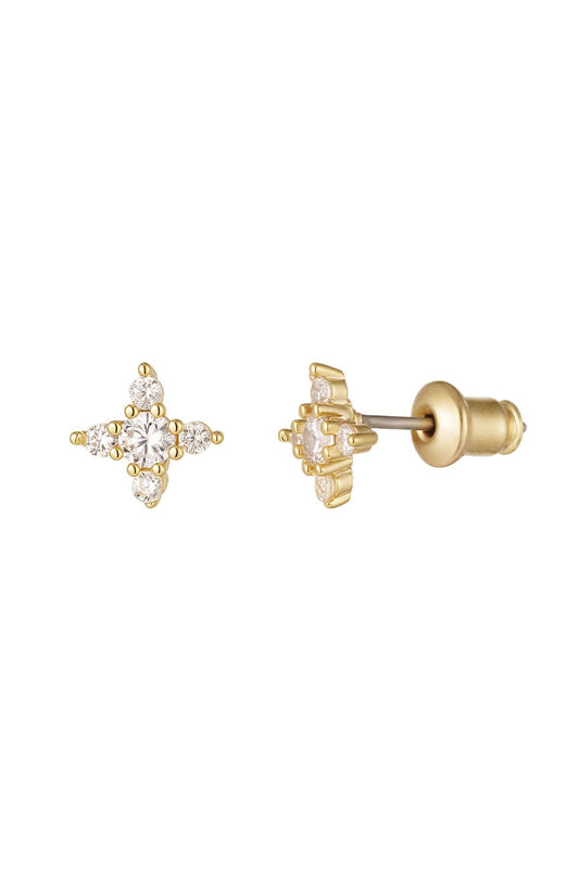 Oorstuds ster - Sparkle collectie Goud kleur Koper