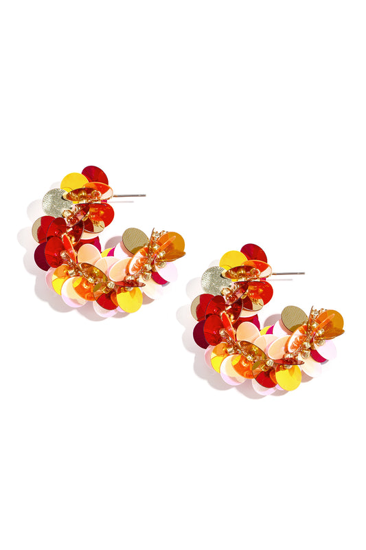 Creolen van pailletten en kralen