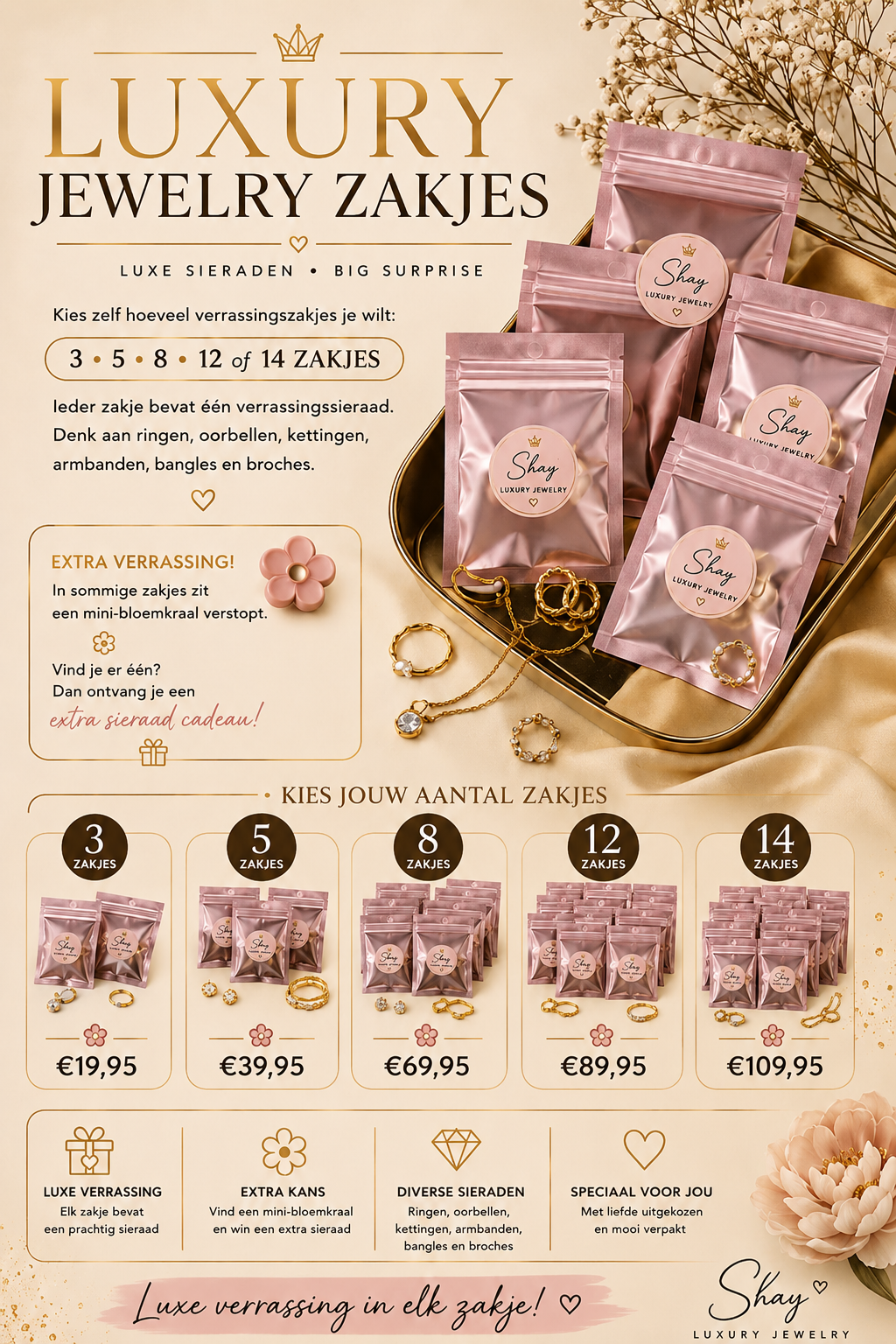 Sieraden Mystery zakjes