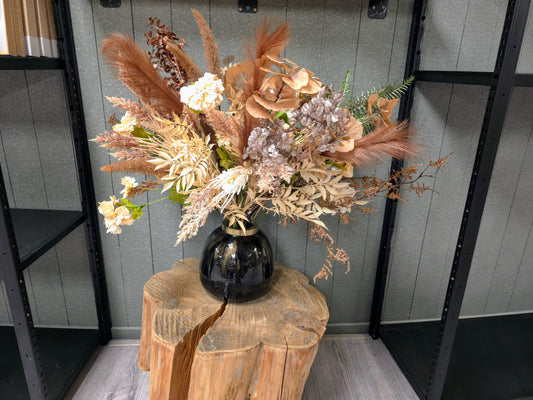 Kunstbloemen boeket met vaas